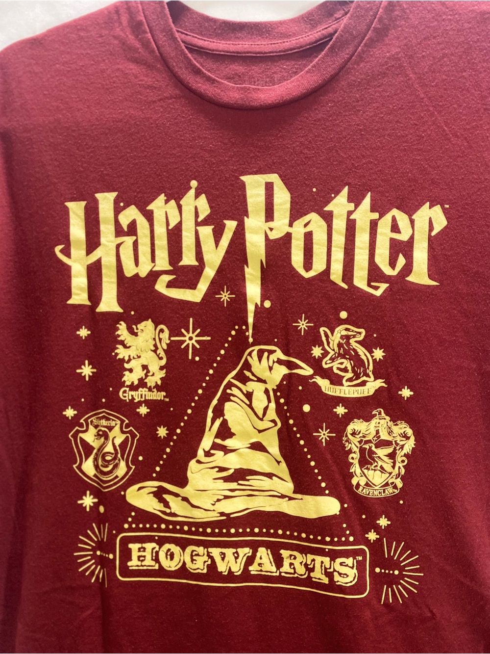 Harry Potter Kids Short Sleeve Tee - Maroon & Gold Graphic - Picture 2 of 7